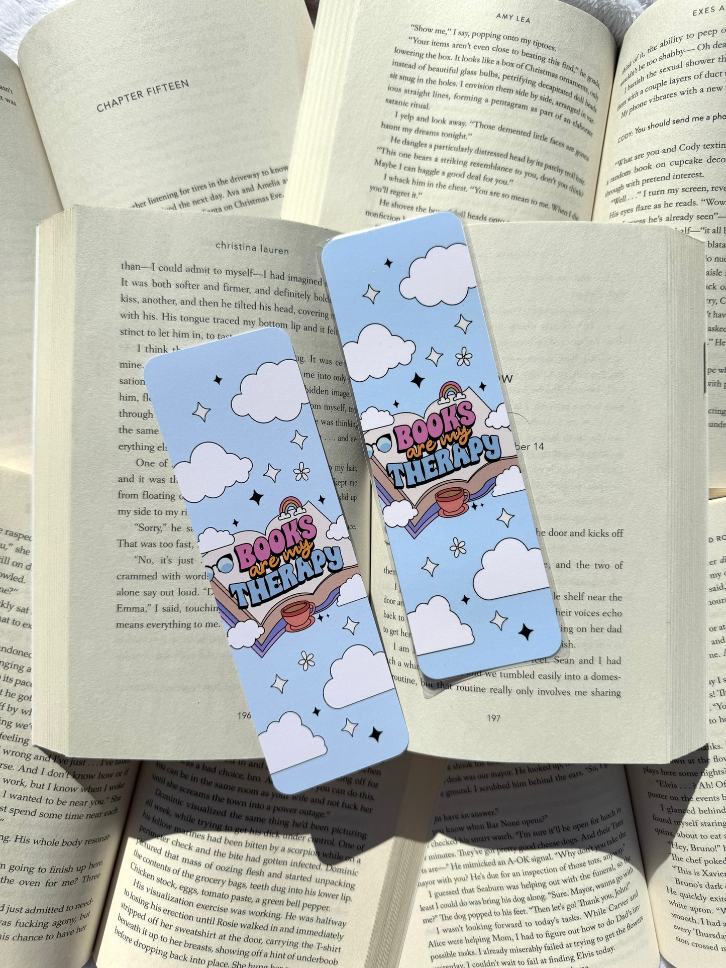 Books Are My Therapy Bookmark