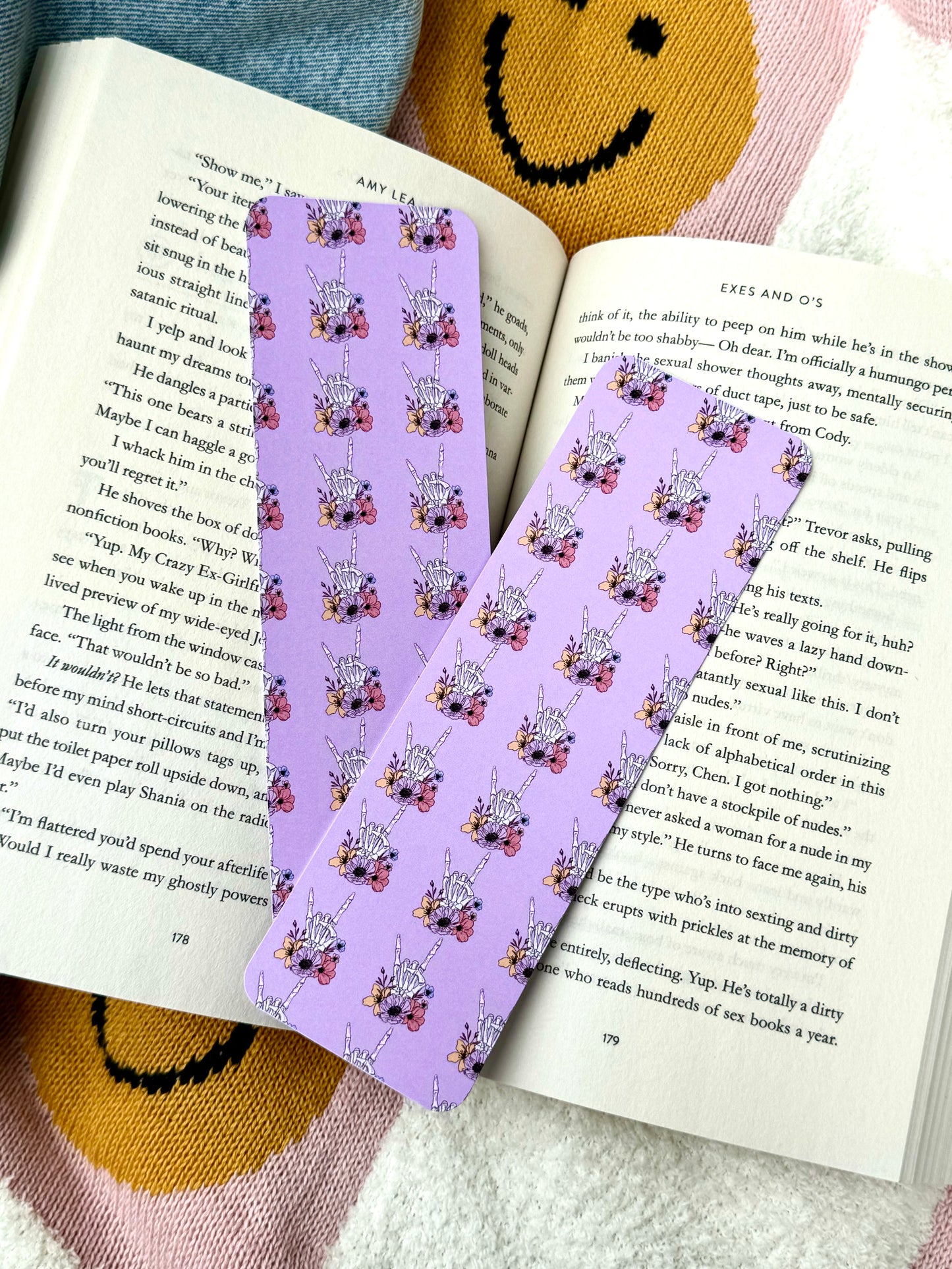 Rock On with Flowers Bookmark